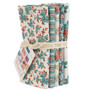 TILDA VILLAGE LIFE, Fat Quarter Bundle of 5 Fabrics in Petrol / Teal