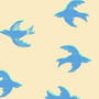 WINDHAM FABRICS - Heather Ross, MEADOWS Bluebird in Ivory WIDEBACK 108" - ELEGANTE VIRGULE CANADA