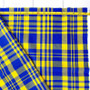 MACAW Blue & Yellow Madras 100% cotton, Width 60 inches (150 cm), Per Half-Meter, CANADIAN SHOP.  Elegante Virgule Canada, Quilt Shop