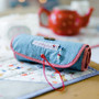 ACUFACTUM Basics, Polka Dots in Blue / Grey and White - ELEGANTE VIRGULE CANADA