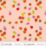 HEATHER ROSS Market, Cherry Tomatoes in Blush - by the half-meter