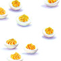 HEATHER ROSS Market, Deviled Eggs in White - by the half-meter