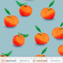 HEATHER ROSS Market, Clementine in Light Blue - by the half-meter