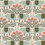 COTTON AND STEEL, SAVANNA by Carys Mula, Happy Elephants in Hazy Blue - ELEGANTE VIRGULE CANADA