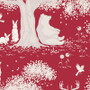 TILDA WOODLAND in Carmine - by the half-meter , Elegante Virgule Canada, Canadian Fabric Quilt Shop, Quilting Cotton
