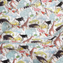 LIBERTY OF LONDON - QUEUE FOR THE ZOO F in Cream & Green, 100% Cotton Tana Lawn, Per Half-Meter - ELEGANTE VIRGULE CANADA, Canadian Fabric Gift Quilt Shop