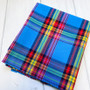 Blue LAGOON Madras 100% cotton, Width 60 inches (150 cm), Per Half-Meter - Elegante Virgule Canada, Canadian Fabric Quilt Shop