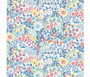 LIBERTY QUILTING, RIVIERA Shell Garden A in Blue Multi - ELEGANTE VIRGULE CANADA, Canadian Fabric Quilt Shop, Quilting Cotton