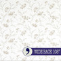 MAYWOOD 108" MAKE A WISH by Kimberbell, Wide Back Taupe on White - ELEGANTE VIRGULE CANADA, Canadian Fabric Quilt Shop, Quilting Cotton