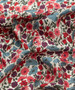 LIBERTY OF LONDON - POPPY AND DAISY P Blue Plum Peach 100% Cotton Tana Lawn - ELEGANTE VIRGULE CANADA, CANADIAN SHOP. LIBERTY IN CANADA