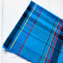 BLUEBERRY A Madras 100% cotton, Width 60 inches (150 cm), Per Half-Meter, CANADIAN SHOP.  Elegante Virgule Canada