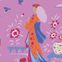 TILDA BLOOMSVILLE, Garden Vista in Iris - Elegante Virgule Canada, Canadian Fabric Quilt Shop, Montreal, Quebec, Quilting Cotton