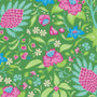TILDA BLOOMSVILLE, Flowertangle in Green - Elegante Virgule Canada, Canadian Fabric Quilt Shop, Montreal, Quebec, Quilting Cotton