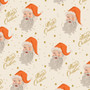 RIFLE PAPER CO, HOLIDAY CLASSICS II, Santa in Cream Metallic - Elegante Virgule Canada, Canadian Fabric Quilt Shop, Quilting Cotton