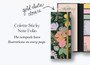 COLETTE Sticky Note Folio - RIFLE PAPER CO Stationery (Set of Notepads and Sticky Notes) - ELEGANTE VIRGULE CANADA, Canadian Gift, Fabric and Quilt Shop.