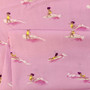 HEATHER ROSS Malibu,  Tiny Surfers in Pink - ELEGANTE VIRGULE CANADA, CANADIAN FABRIC SHOP, Quilting Cotton