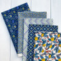 LIBERTY OF LONDON Quilting cotton, Kew Trellis V in Navy, ELEGANTE VIRGULE