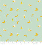 RIFLE PAPER CO, ORCHARD, Bananas in Mint Metallic - ELEGANTE VIRGULE CANADA, Canadian Fabric Quilt Shop, Quilting Cotton