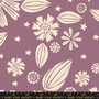 RUBY STAR SOCIETY, GOLDEN HOUR Zinnia in Lilac,  ELEGANTE VIRGULE, CANADIAN FABRIC SHOP