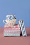TILDA  BASIC Tea Towel in Cookie Stripe Blue, 100% Cotton. TILDA BASICS, Elegante Virgule Canada, Canadian Quilt Shop, Quilting Cotton