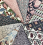 LIBERTY OF LONDON Quilting cotton, Hidcote Berry Z in Pink and Dark Gray, ELEGANTE VIRGULE, Canadian Fabric Shop