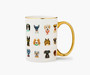 DOG DAYS Porcelain Mug - RIFLE PAPER CO Drinkware 16 oz (455ml) - ELEGANTE VIRGULE CANADA