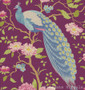 TILDA CHIC ESCAPE, Peacock Tree in Grape - Elegante Virgule Canada, Canadian Fabric Quilt Shop, Quilting Cotton, Tilda Canada, Tilda USA