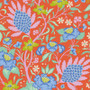 TILDA BLOOMSVILLE, Flowertangle in Persimmon - Elegante Virgule Canada, Canadian Fabric Quilt Shop, Montreal, Quebec, Quilting Cotton