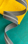SASSAFRAS LANE DESIGNS, Black Stripe Zipper Tape with Nickel teeth - Sold by the yard (91 cm) - ELEGANTE VIRGULE CANADA