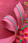SASSAFRAS LANE DESIGNS, Pink Stripe Zipper Tape with Nickel teeth - Sold by the yard (91 cm) - ELEGANTE VIRGULE CANADA