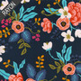 RIFLE PAPER CO, Les Fleurs BIRCH FLORAL in Navy 100% RAYON,  ELEGANTE VIRGULE CANADA, CANADIAN FABRIC SHOP, Quilting Shop