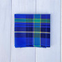 LAPIS-LAZURI Navy & Green Madras 100% cotton, Width 60 inches (150 cm), Per Half-Meter, CANADIAN SHOP.  Elegante Virgule Canada, Quilt Shop