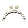 White Purse Bauble Sew-in Clasp 3" × 2 ¼" (7.6 x 5.7 cm) - ELEGANTE VIRGULE CANADA