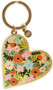 Floral Heart Enamel Keychain - RIFLE PAPER CO Accessories - ELEGANTE VIRGULE CANADA, Canadian Gift, Fabric and Quilt Shop.