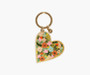 Floral Heart Enamel Keychain - RIFLE PAPER CO Accessories - ELEGANTE VIRGULE CANADA, Canadian Gift, Fabric and Quilt Shop.