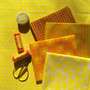 WINDHAM FABRICS, HEATHER ROSS, Yellow Ruby and Bee Blenders, FQ Bundle of 5 Fabrics  - ELEGANTE VIRGULE CANADA