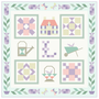 JARDIN DE LAVANDE Sampler Quilt Pattern Book by Nicola Dodd from CAKE STAND QUILTS - ELEGANTE VIRGULE CANADA