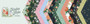 ***End of bolt 19'' (48 cm)*** PAPER RAVEN CO, GARDEN & GLOBE - Firefly in Dusk Pink / Orange
