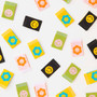 SARAH HEARTS, Smiley Woven Labels (Multipack of  8 Labels) - ELEGANTE VIRGULE CANADA