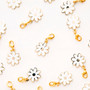 SARAH HEARTS, White Daisy, Removable Zipper Charm - ELEGANTE VIRGULE CANADA