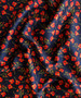 LIBERTY OF LONDON - ROS W Red on Navy, 100% Cotton Tana Lawn, Per Half-Meter, CANADIAN SHOP. LIBERTY IN CANADA, Elegante Virgule