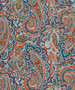 LIBERTY OF LONDON - TESSA Orange and Blue 100% Cotton Tana Lawn, Per Half-Meter, CANADIAN SHOP. LIBERTY IN CANADA, Elegante Virgule