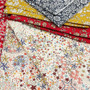 LIBERTY OF LONDON - ADELAJDA C-CC Brown Pink Yellow Blue on White, 100% Cotton Tana Lawn, Per Half-Meter. CANADIAN SHOP. LIBERTY IN CANADA, Elegante Virgule