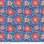 LIBERTY FABRICS, CARNABY COLLECTION Retro Indigo - Carnation Carnival A Navy - by the half-meter - ELEGANTE VIRGULE CANADA, Canadian Quilting Shop - Liberty of London, Quilting Cotton