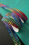 SASSAFRAS LANE DESIGNS, Wide Rainbow Stripe Zipper Tape #5 with Iridescent teeth - Sold by the yard (91 cm) - ELEGANTE VIRGULE CANADA