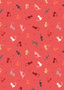LEWIS & IRENE, PURRFECT PETALS - Cat & Mouse on Soft Red - by the half-meter, ELEGANTE VIRGULE CANADA, Canadian Quilt Fabric Shop, Quilting Cotton