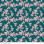 RILEY BLAKE DESIGNS, MINT FOR YOU, Floral in Teal Sparkle - ELEGANTE VIRGULE CANADA, Canadian Fabric Quilt Shop, Quilting Cotton