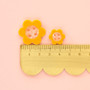 SARAH HEARTS Buttons, Yellow Daisy Small 5/8" (Set of 10 buttons)  -  ELEGANTE VIRGULE CANADA