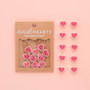 SARAH HEARTS Buttons, Pink Sweet Heart Small 5/8" (Set of 10 buttons)  -  ELEGANTE VIRGULE CANADA