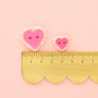 SARAH HEARTS Buttons, Pink Sweet Heart Small 5/8" (Set of 10 buttons)  -  ELEGANTE VIRGULE CANADA